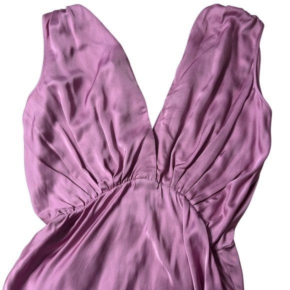 NWT Banana Republic Jessie Satin Maxi Dress Orchid Pink Large Tall Romantic - Picture 15 of 15